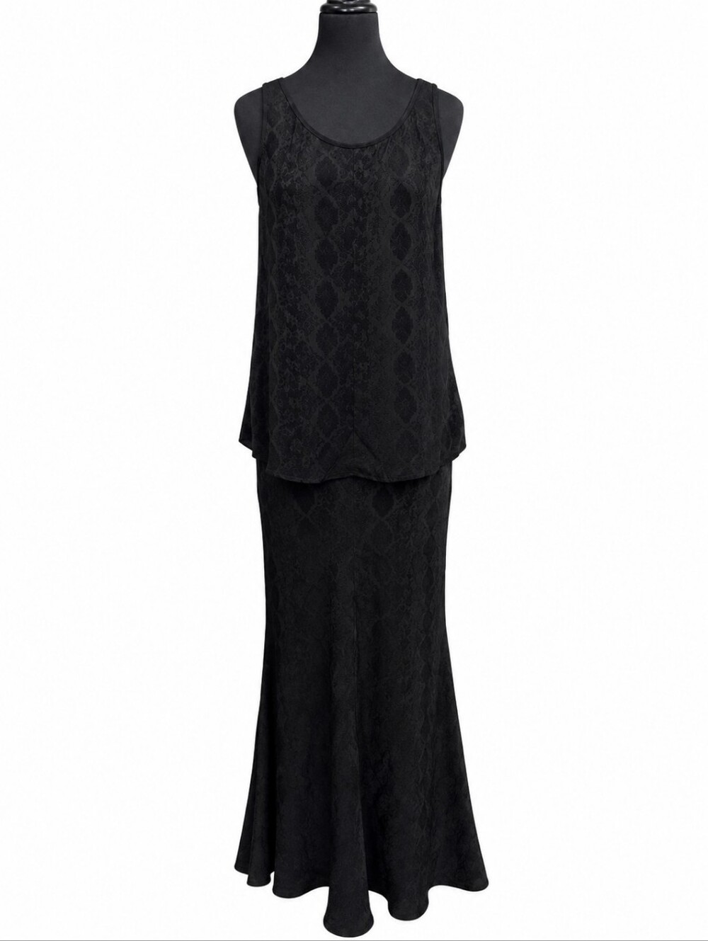 Jaquered YFB Blouse + Skirt Set!   Black Size S, Boho Trending